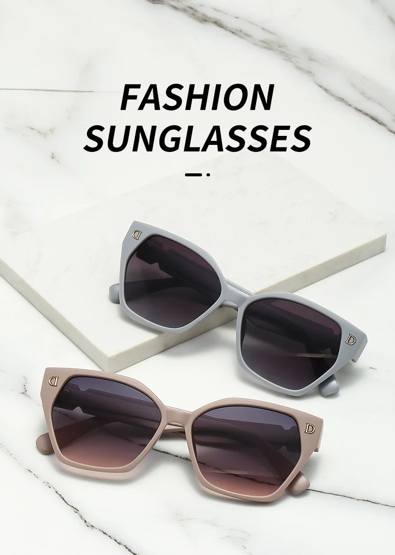 Neue Luxus D Marke Glamour Sonnenbrille Für Frauen Und Männer Stilvolle Cat Eye Designer Brillen Klassische Mode Unisex Gläser UV400 – Detail 2