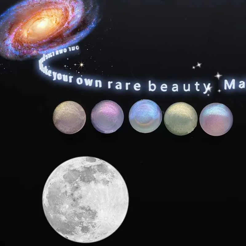 Colorful Circular Pearlescent Magnetic Push Pin Office Supplies Fashion Button Magnet Electroplated Resin Beads Starry Sky Style