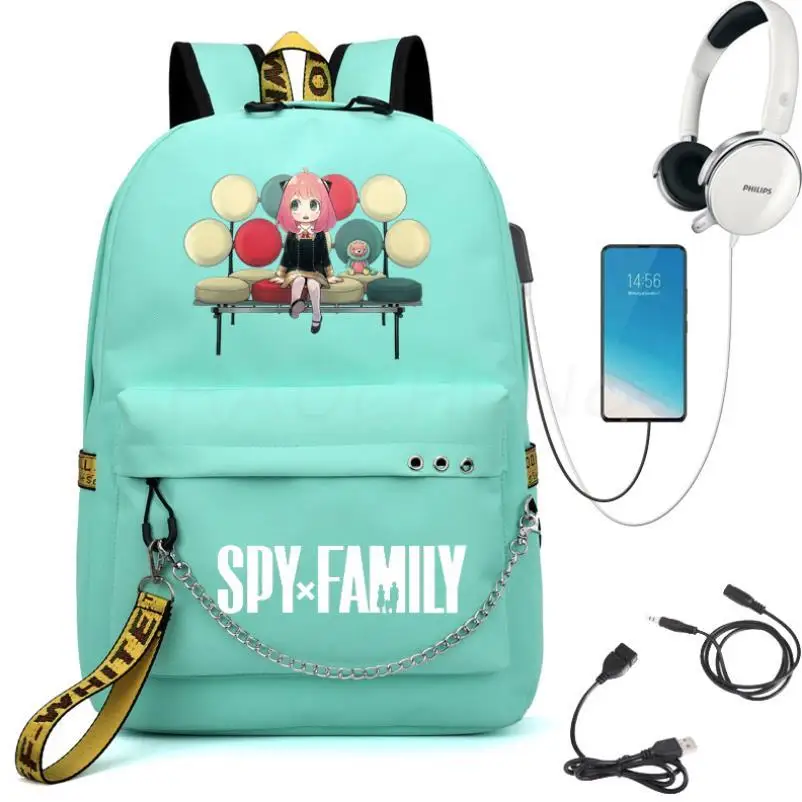 Mochila de Anime Spy x Family Anya Forger para mujer, diseño Kawaii, bolso de hombro escolar para estudiantes, mochila de lona para jóvenes, viaje al aire libre