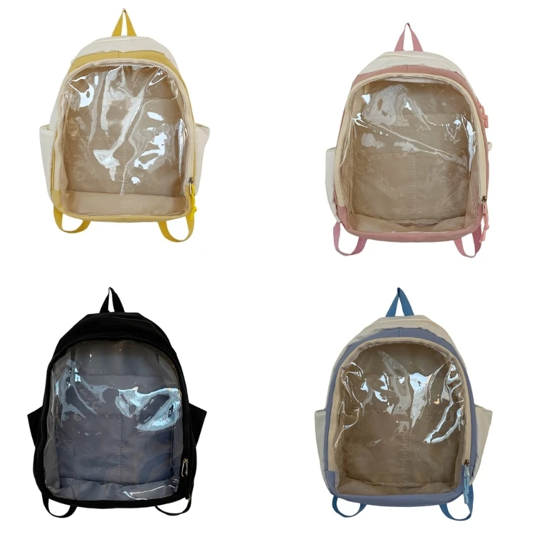 E74B Japanse stijl transparante poppenrugzak PVC schooltas reisdagrugzak