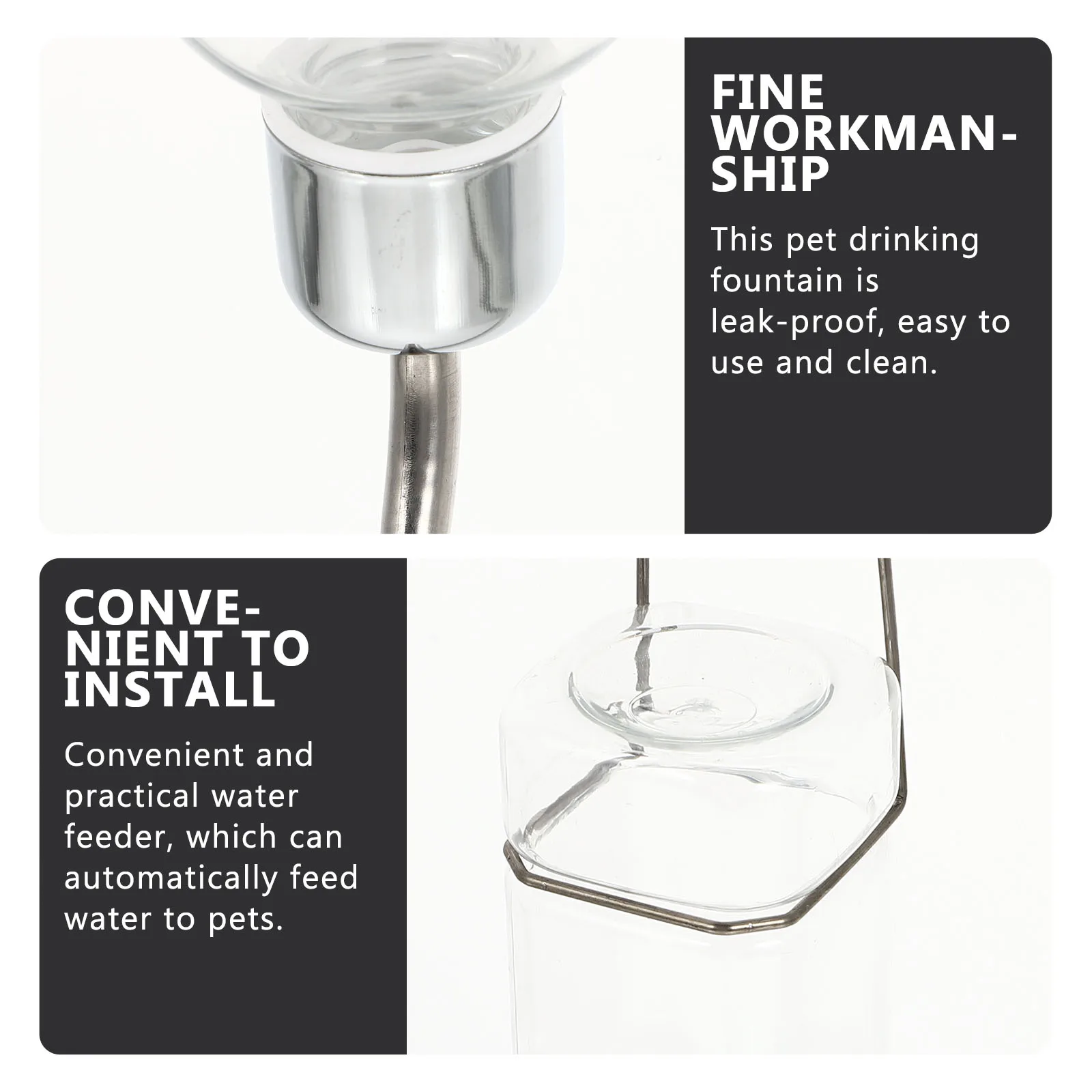 

2 Pcs Small Drinking Bottle Pet Dog Water Dispenser Household Fountain for Pets