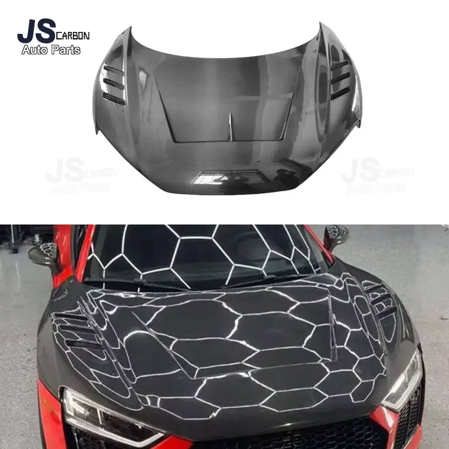 For Audi R8 2016-2017 Carbon Fiber Front Bumper Hood Car Hood Hood Hood Hood Auto Accessories