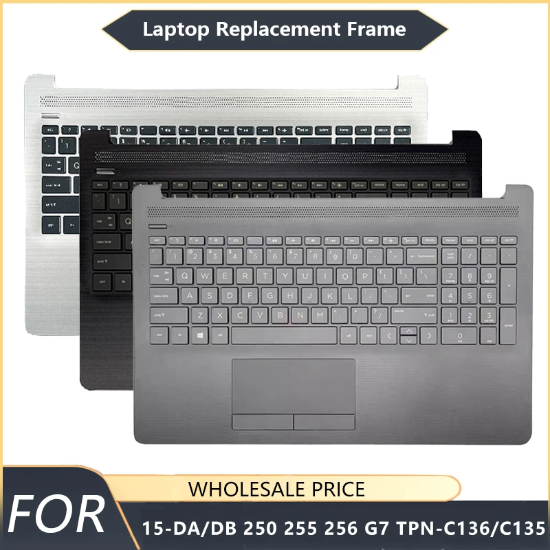 

For 15-DA/DB 250 255 256 G7 TPN-C136/C135 Original New US Keyboard Laptop Palmrest Upper Top Case Backlight Replacement Keyboard