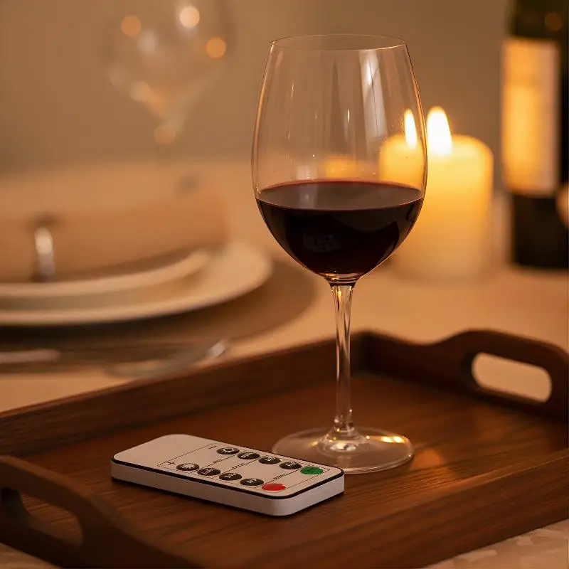 LED Candle Remote Control 10-Key Battery Operated Timer Feature with Flicker Effect For Party Atmosphere