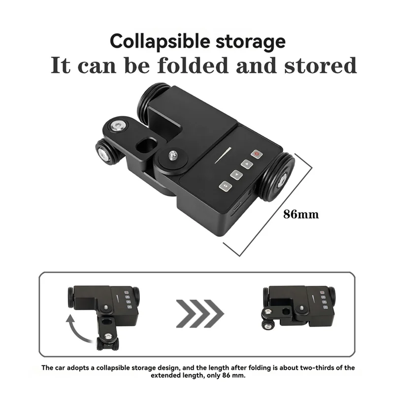 

-A25M Photography Trolley Silent Slide Rail Camera Focus Tracking Slide Trolley For Gopro Hero 12 Iphone 15 Pro Max S23
