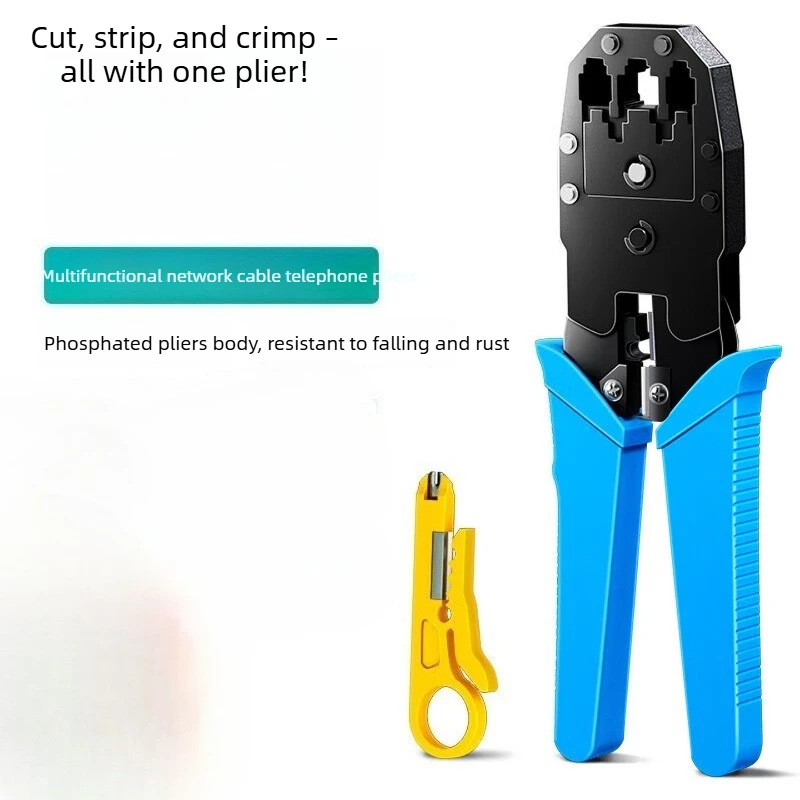 

RJ45 RJ11 RJ12 Network Crimping Tool Manual Ethernet Cable Crimper Multifunction LAN Wire Hand Tool for Computer Repair