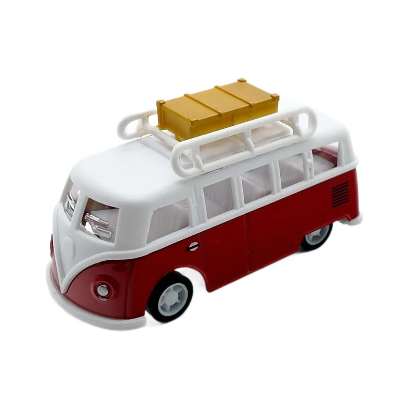 1:55 Mini alliage voyage Bus voiture jouet modèle créatif Simulation Skateboard voyage Bus voiture amusant enfants retirer voiture jouet cadeaux