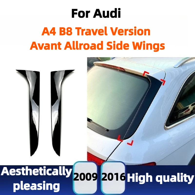 

For Audi A4 B8 Avant Allroad 2009-2016 Side Skirts Rear Spoiler Wing ABS Gloss Black Exterior Body Modification Accessories