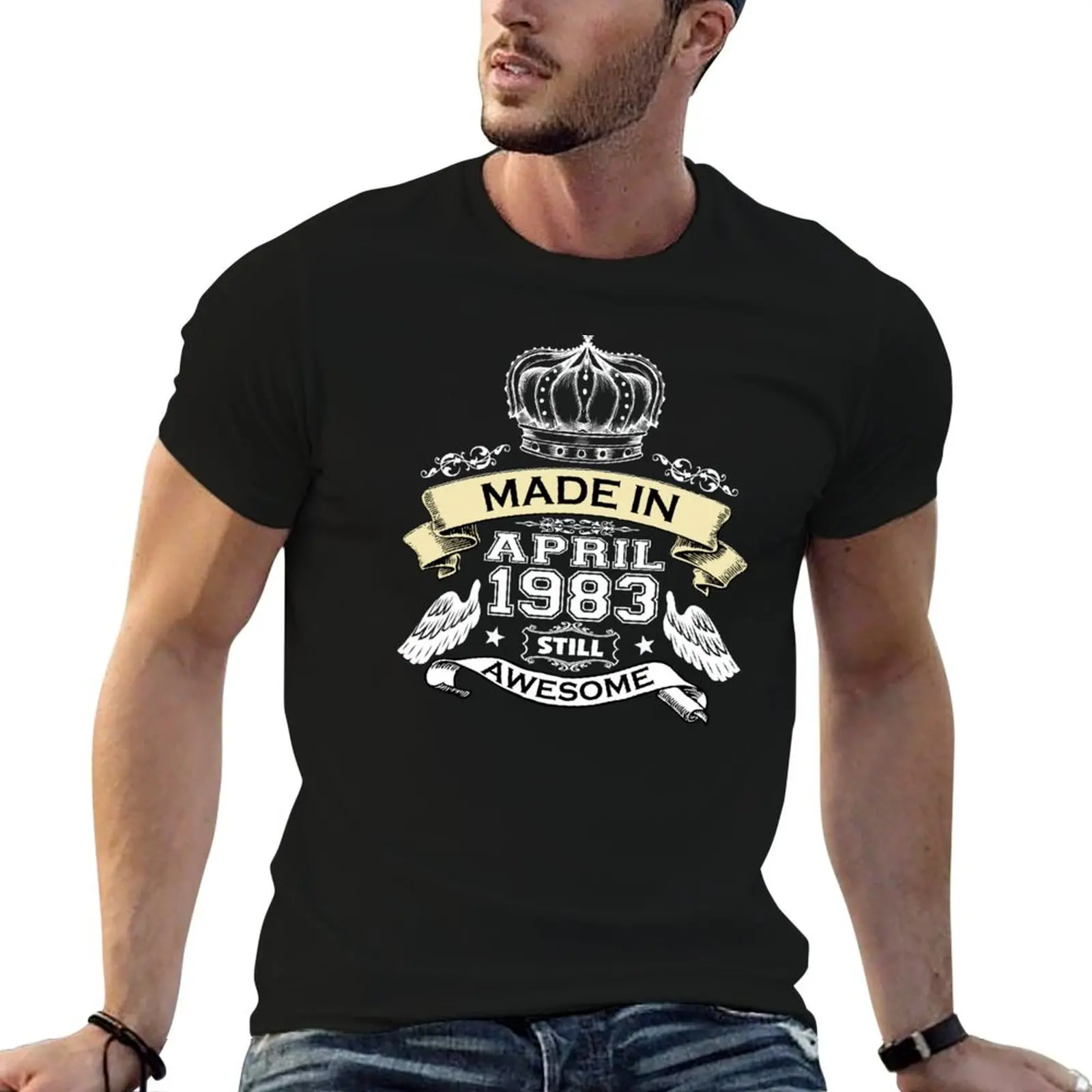 

t personalised in 1983 Made g Awesome for shirts T-Shirt t man April shirt Still men