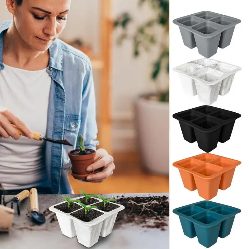 

Plant Trays for Seedlings Square Planter Seedling Trays Plant Starting Trays Plant Starter tools for Vegetable & Flower Seeding