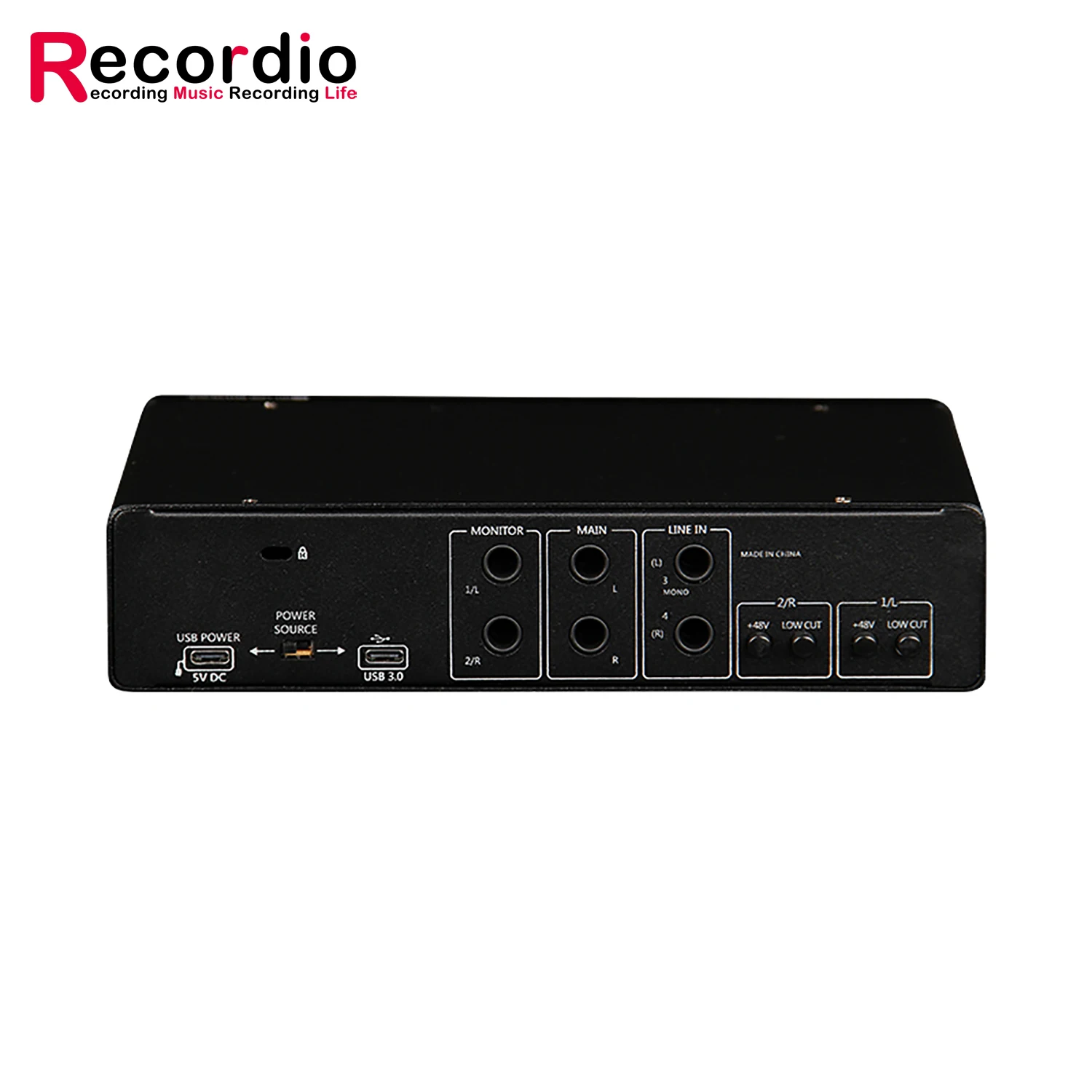 24-bit/192kHz 4 in 4 out audio interface soundcard for studio