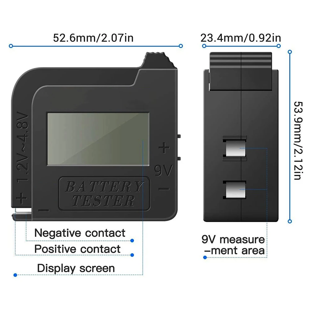 168Max Digital Lithium Battery Capacity Tester Universal Test Checkered Load Analyzer Display Check AAA AA Button Cell Testers