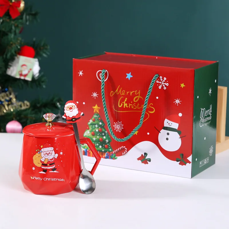 

Christmas creative water cup, Christmas ceramic cup, Christmas tree, snowman, Santa Claus cup, coffee cup