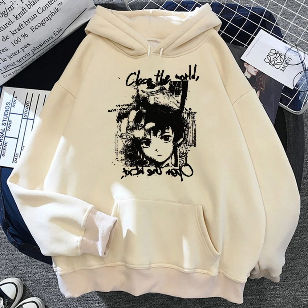 Serial Experiments Lain women sweatshirt top sweatshirts goth hoodie long coat japanese anime winter warm