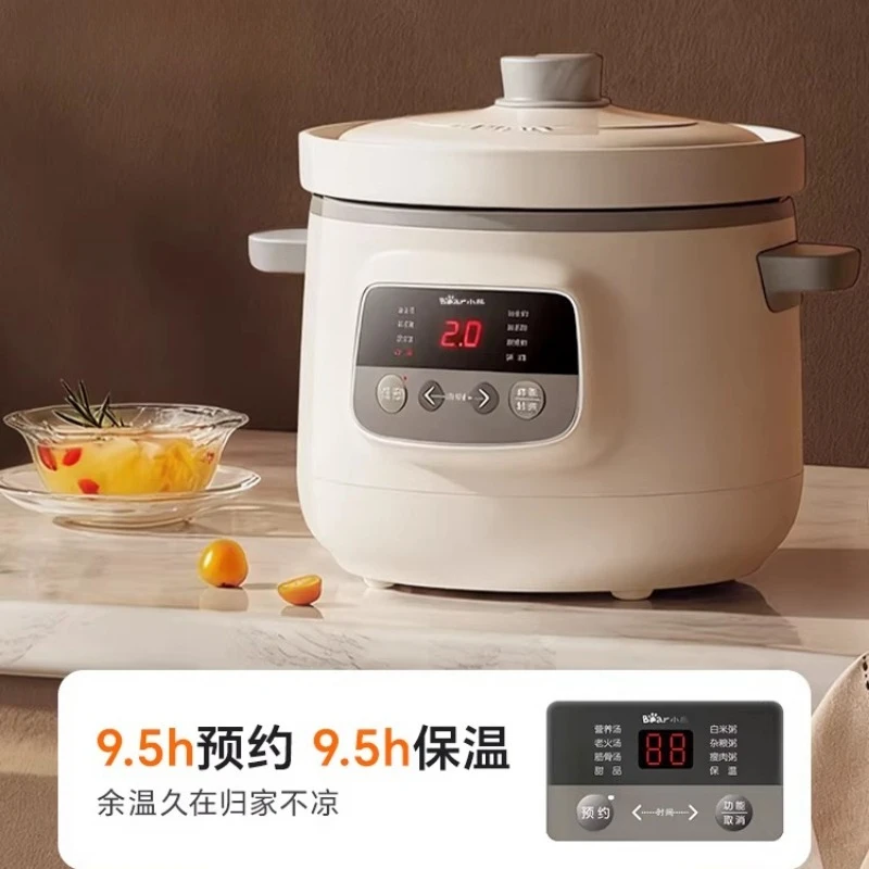 Imagen 6: Olla Eléctrica con Revestimiento Cerámico, Olla para Sopa y Guisos, Olla Automática Multifuncional para el Hogar, Olla para Sopa de Gran Capacidad
