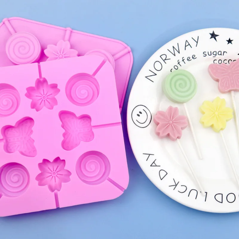 8 Lianhua Insect Silicone Lollipop Mold, Chocolate Mold Does Not Match The Stick XG270