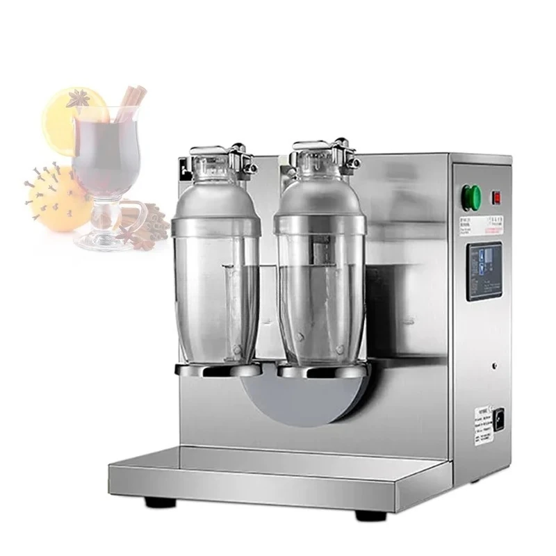 Double Cups Bubble Tea Shaker Pearl Milk Tea Shaking Machine Stainless Steel Milk Tea Shaker Cup Shaker Boba Machine
