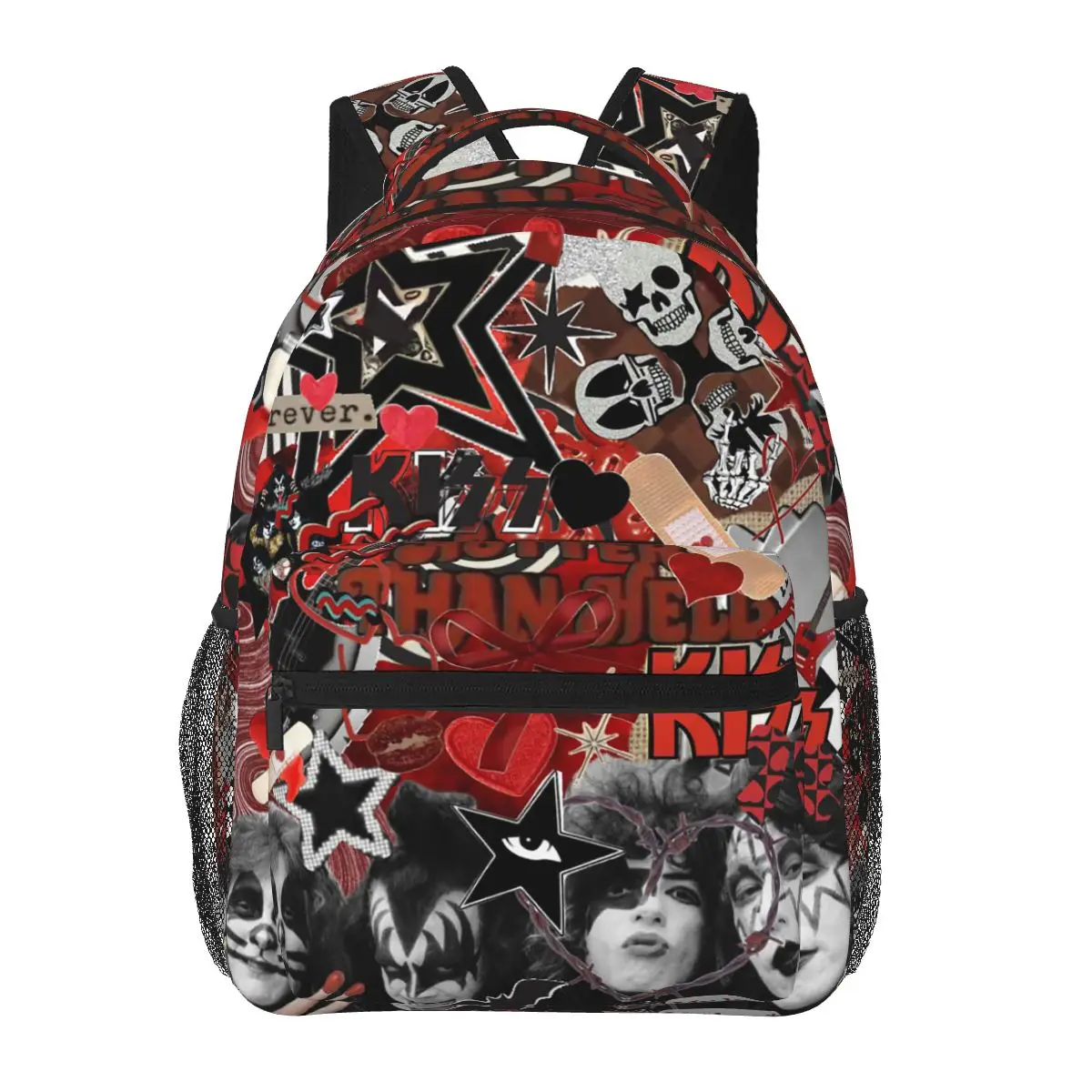 Band Kiss Hot In The Shade World Tour Concert 90S Backpacks Boys Girls Bookbag Children School Bags Rucksack Shoulder Bag
