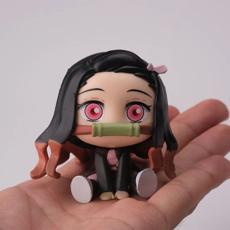 Demon Slayer Anime Kawaii Figure Model Tanjirou Nezuko Zenitsu Inosuke Kimetsu No Yaiba PVC Collect Desktop Decoration Toys - view 3