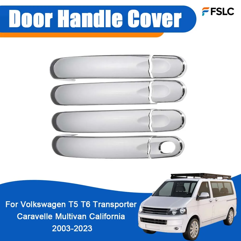

Car Decoration Door Handle Cover For Volkswagen T5 T6 Transporter Caravelle Multivan California 2003-2023 Car Styling Upgrade