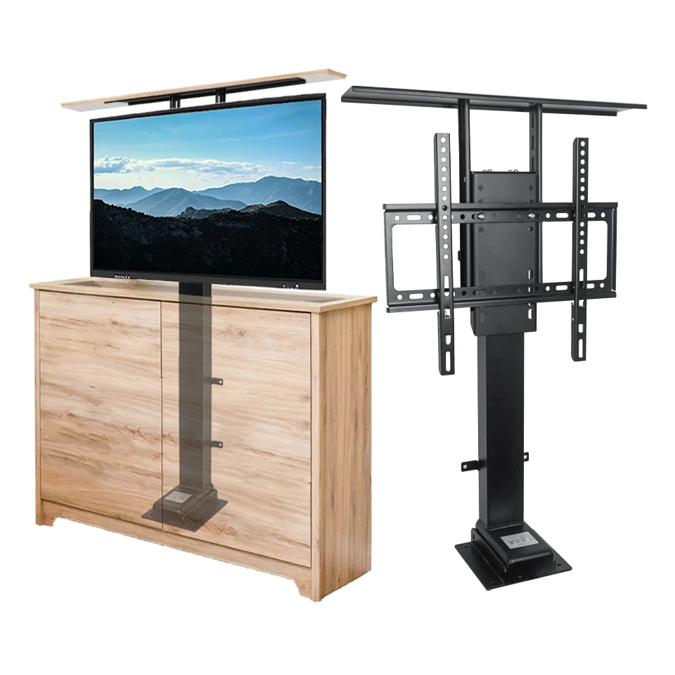 2026 Electric Motorized TV Lift with Remote Control for Hidden TV Cabinet Height Adjustable Automatic for 32-85inch TV