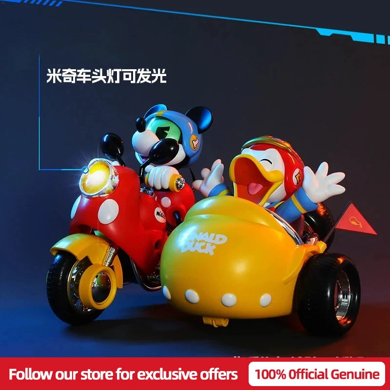 

Genuine 52TOYS Disney Mickey and Friends Speed Squad Motorcycle Series Donald Duck Figure Trendy Toy Desktop Ornament Cute Gift