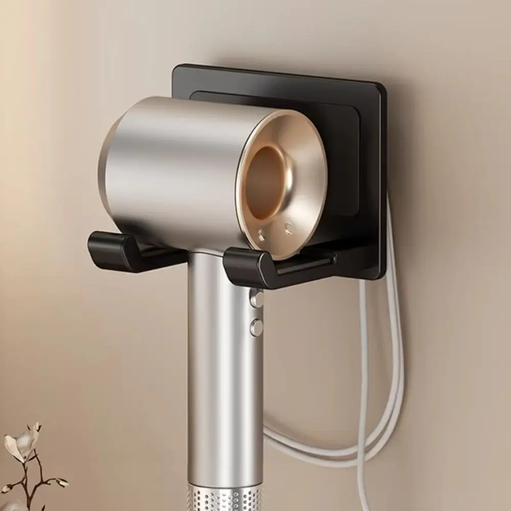 

Adjustable Wall Mounted Bracket Sturdy Aluminum Alloy Hair Dryer Storage Rack Waterproof Non-punching Hair Dryer Holder Bathroom