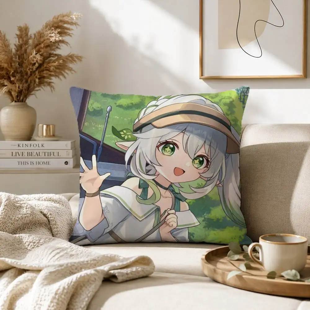 Genshin I-Impact Nahida Pillow Case for Sofa Living Room Home office Decor Protective Cover