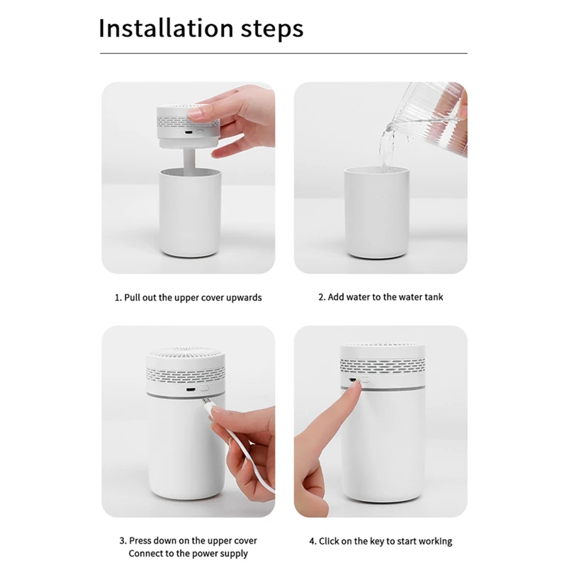 Portable 250Ml Air Humidifier Aromatherapy Humidificador For Home Car USB Sprayer With LED Color Night Lamp Purifier