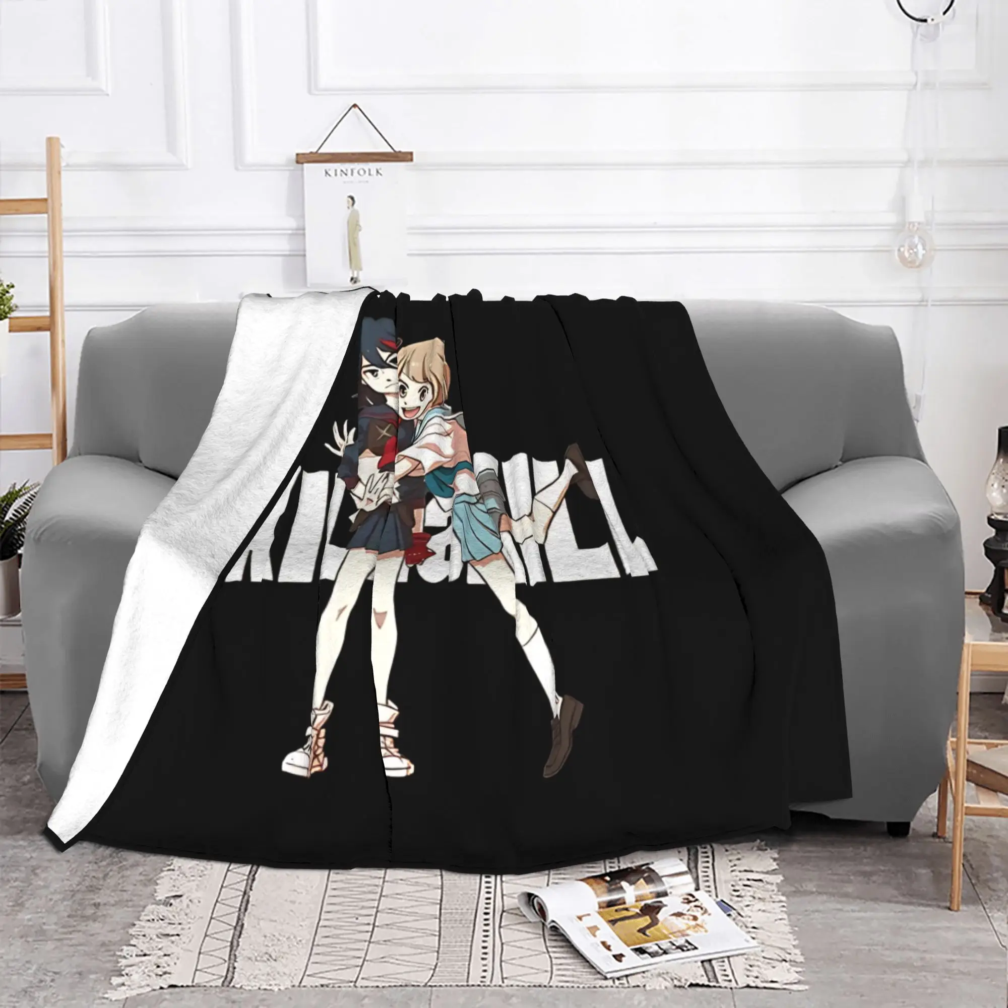 1PC teen fighters  Kill la Kill Home Room Decorations Winter Blankets For Adults Bedding Home Interior Sofa Knee