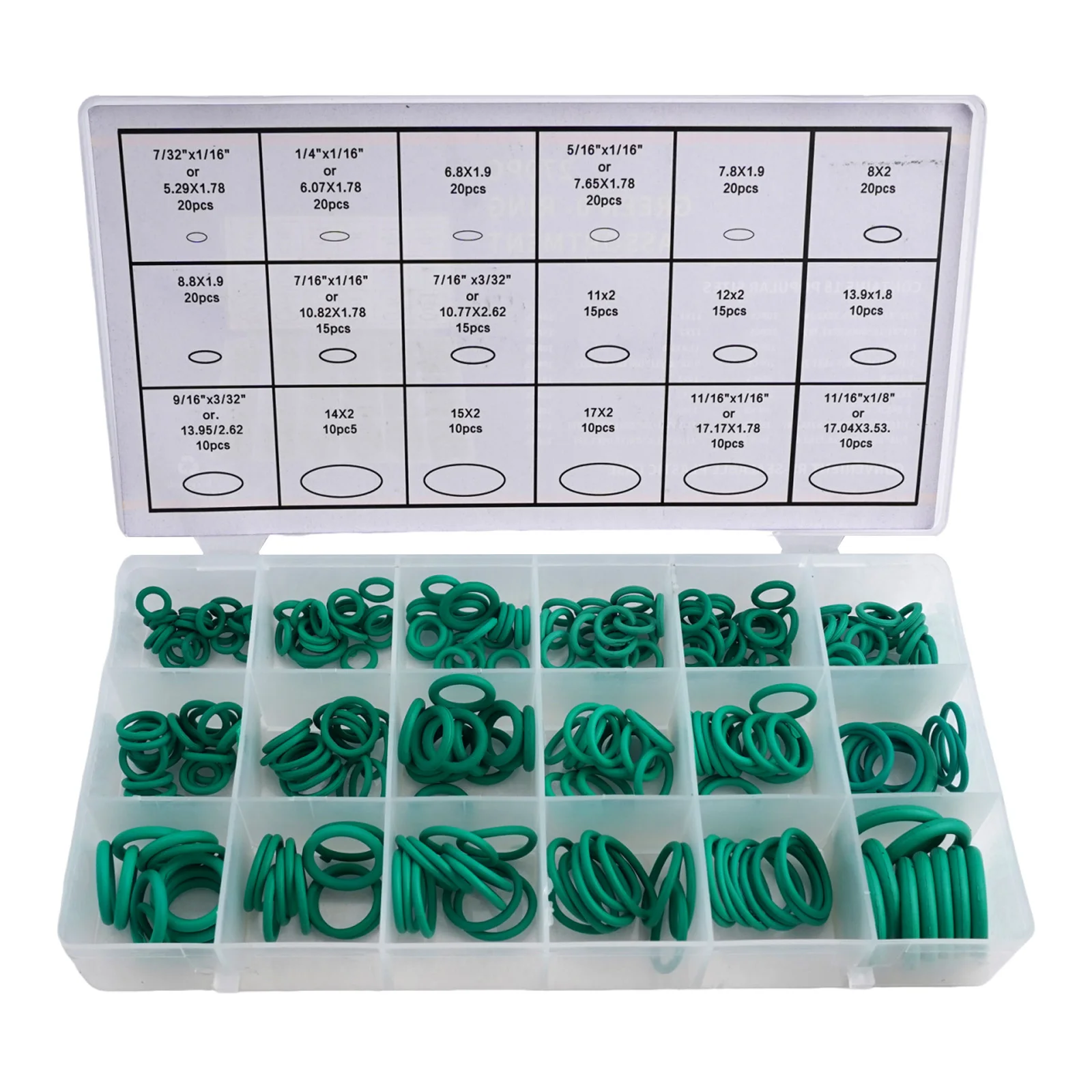 R134a O-rings Seal Set HNBR Parts With Plastic Case A/C Accessories Sealing For Car Air Conditioning R134a O-rings