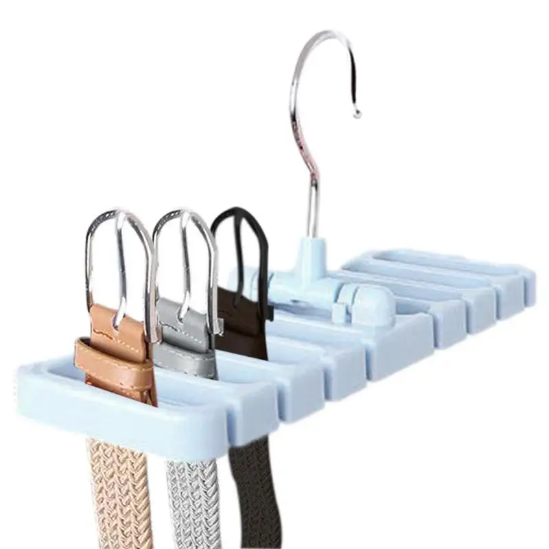 Durable Belts Storage Organizer Rack With 360 Degree Swivel Space Saving Hanging Closet Accessory For Belts Ties Scarves