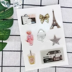 popular custom phone case dome epoxy sticker personalized resin label decorative crystal gel logo jelly cute DlY shapes kawaii