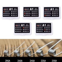 100Pcs/box A1 Coil Wire Heating Resistance Premade Coils DIY Prebuilt Coil Wire 3.0 Circle Diameter With Box