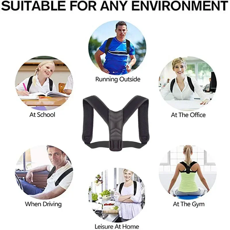 Back Posture Corrector Belt Brace Hunchback Corrector Adult Men and Women Sitting Posture Correction Belt Shoulder Straight Back