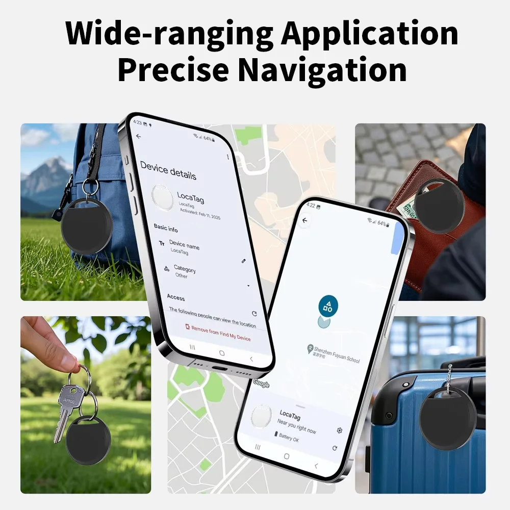 Smart GPS Tracker For Android,Google Locator Bluetooth Tag Tracking For Works with Android Find My Device,Anti-lost device for K view 4