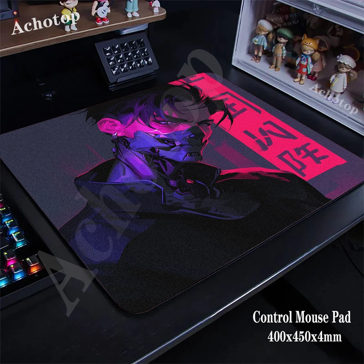 

Anime Girl Control Gamer Mousepad Office Mouse Pad Computer Keyboard Pads Locking Edge Mouse Mat 400x450mm Anti-slip Desk Mat