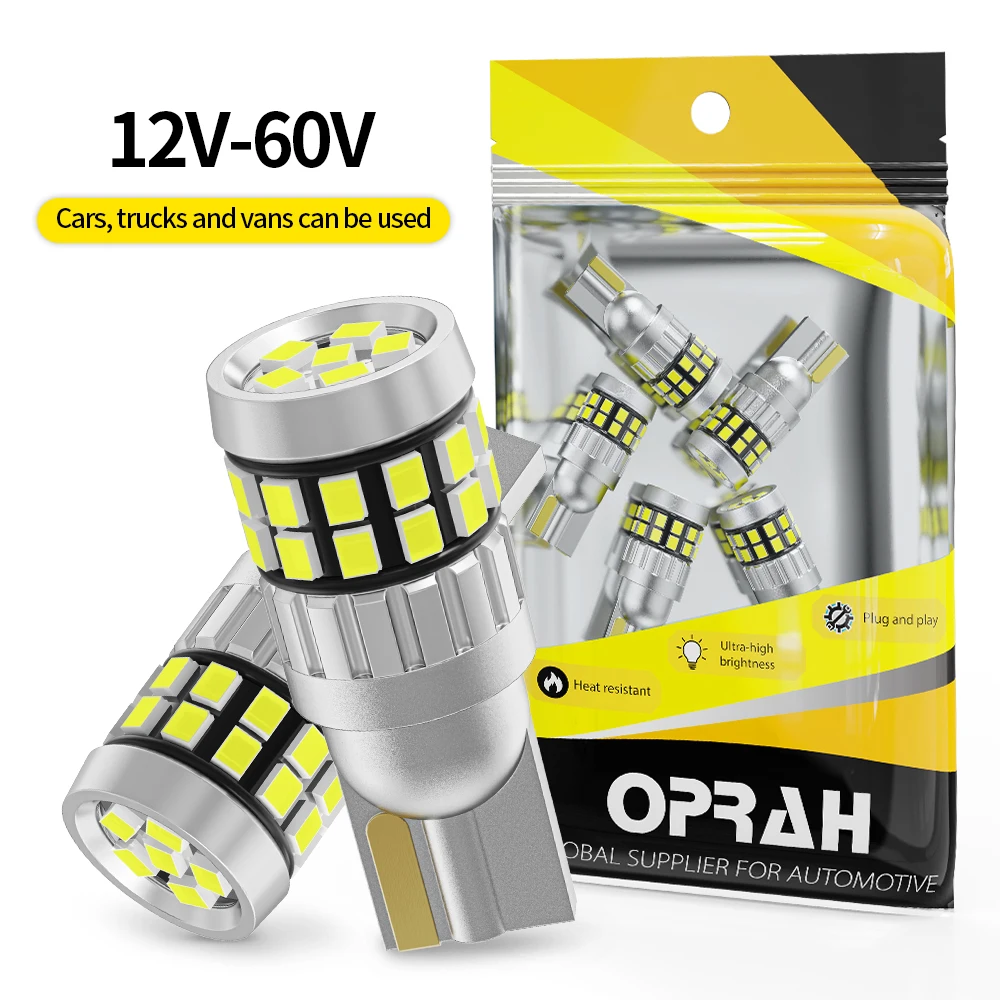 2pcs OPRAH LED T10 W5W 12V 24V Car Truck Lights Interior Bulb Canbus 2016 30SMD Dome Map Reading Signal Lamps Side Parking Diode