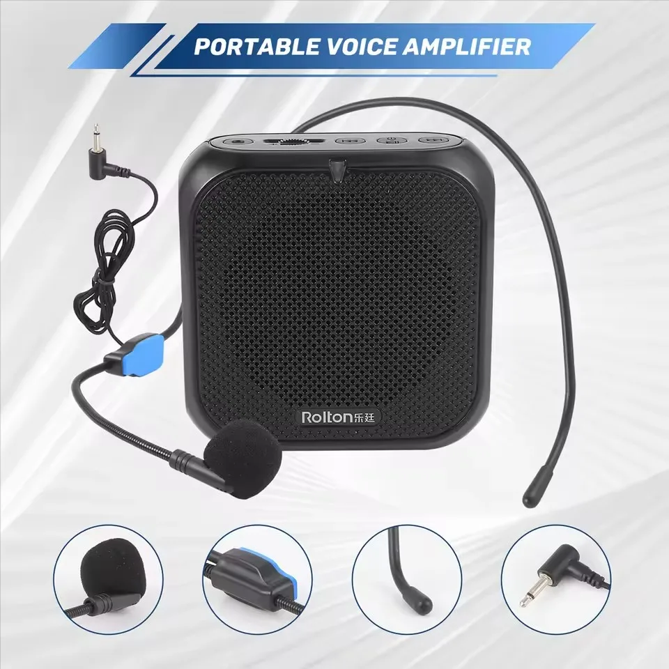 Loudspeaker Microphone Voice Amplifier Mic Headworn Headset Speaker Audio Recorder Mini Wired Mike Sound Battery Kit Mikrofon