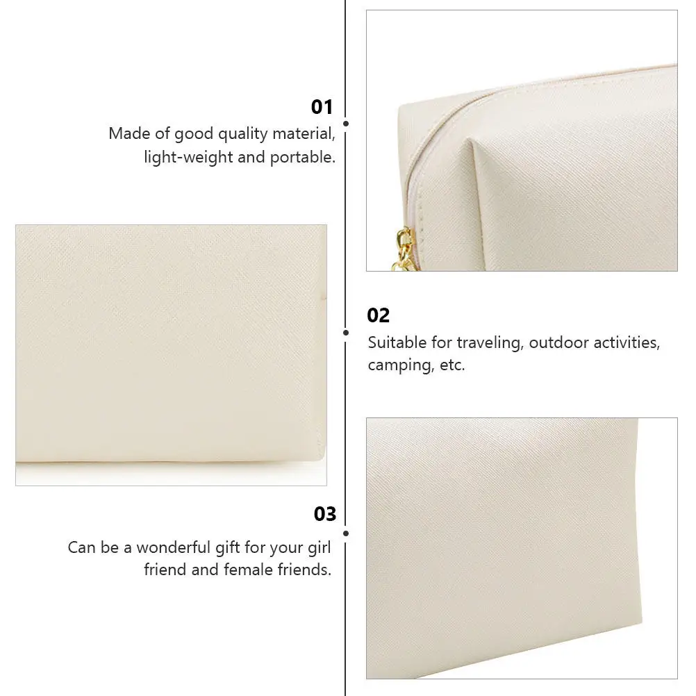 1Pcs Women Makeup Bag PU Cross Pattern Large Capacity Storage Pouch Travel Handbag Makeup Bag Cosmetics Pouch