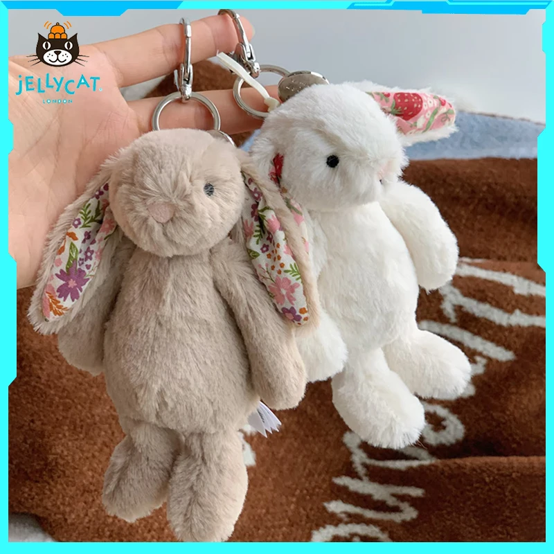 

【In Stock】New Jellycat Fun Cute Lying Down Rabbit Bag Pendant With Bag Bunny Keychain Plush Doll 2026 New Year'S Gift