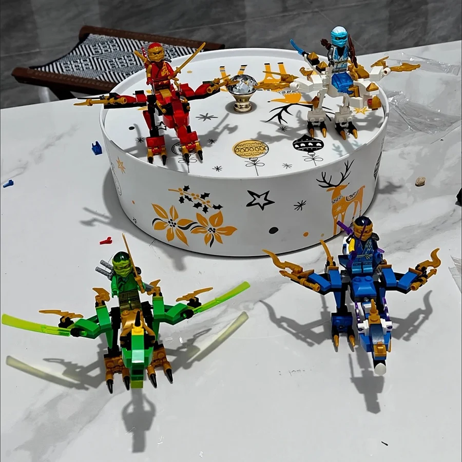 4-stijl Phantom Ninja Dragon bouwstenen minifiguren bakstenen kit klassieke filmmodel kinderen speelgoed jongens voor kinderen