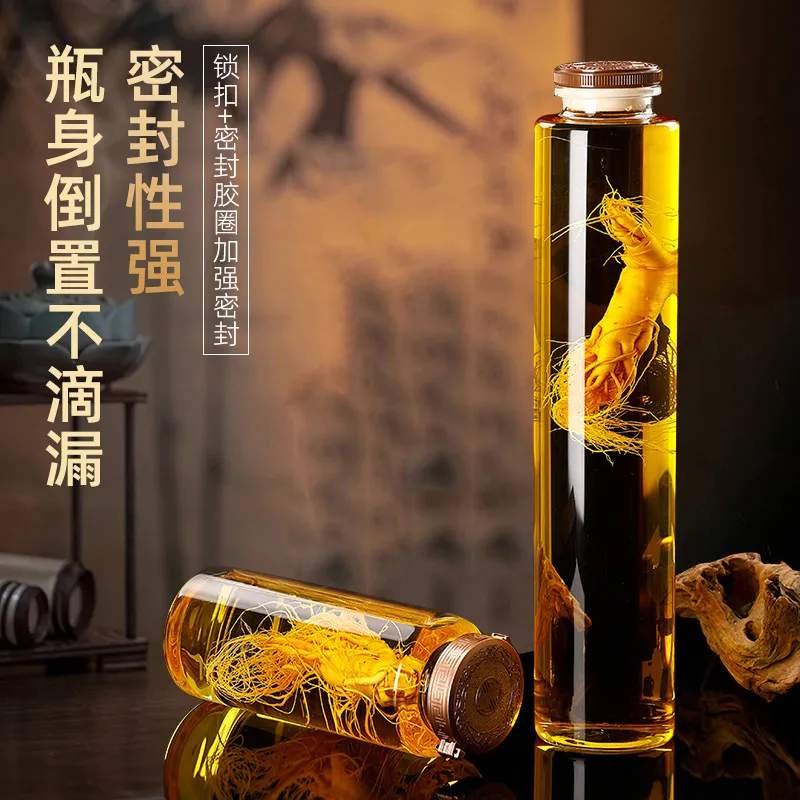 Large Mouth Wine Glass Bottle Borosilicate Thickened Jar Household Sealed Making Mixed Liquor Jars Ginseng