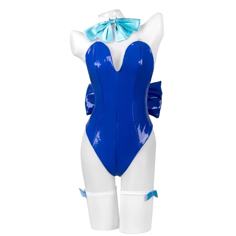 

Комбинезон кролика для девочек, синий купальник с милыми кроличьими ушками, синий архив, карнавальный костюм Asuma Toki, боди для Хэллоуина, Рождества и вечеринки