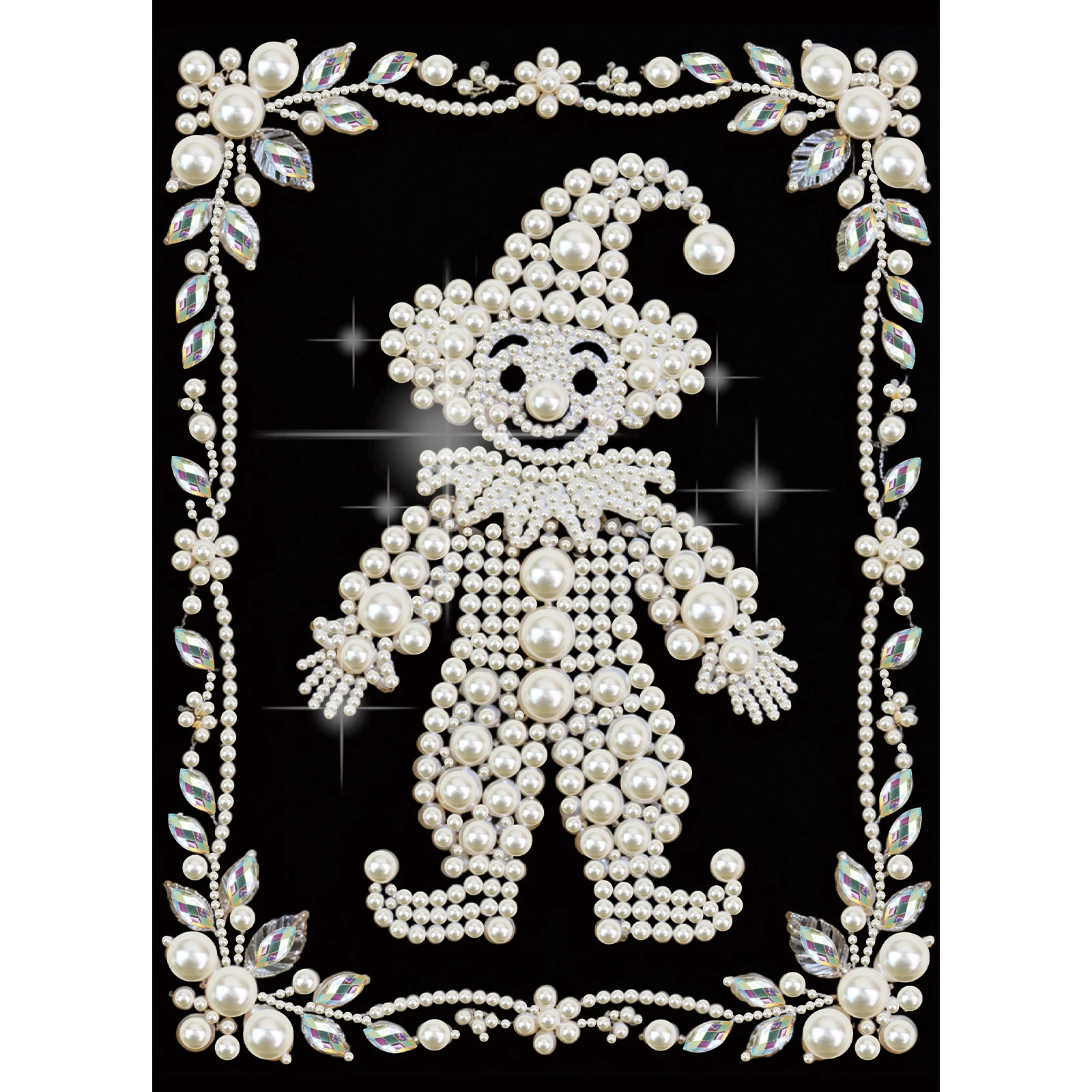DIY Pearl Diamond Art Painting kits for Adult and Beginner,cute clown Sparkling Art Painting Craft Home Wall Decor handmade Gift