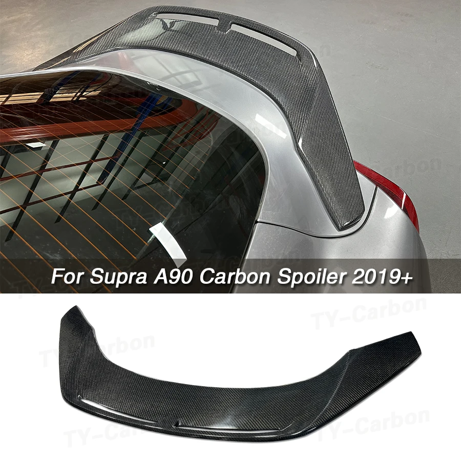 

For Toyota Supra A90 2019-2023 High Quality Real Carbon Fiber Rear Spoiler Wing Trunk Lip Boot Cover Car TY Styling FRP