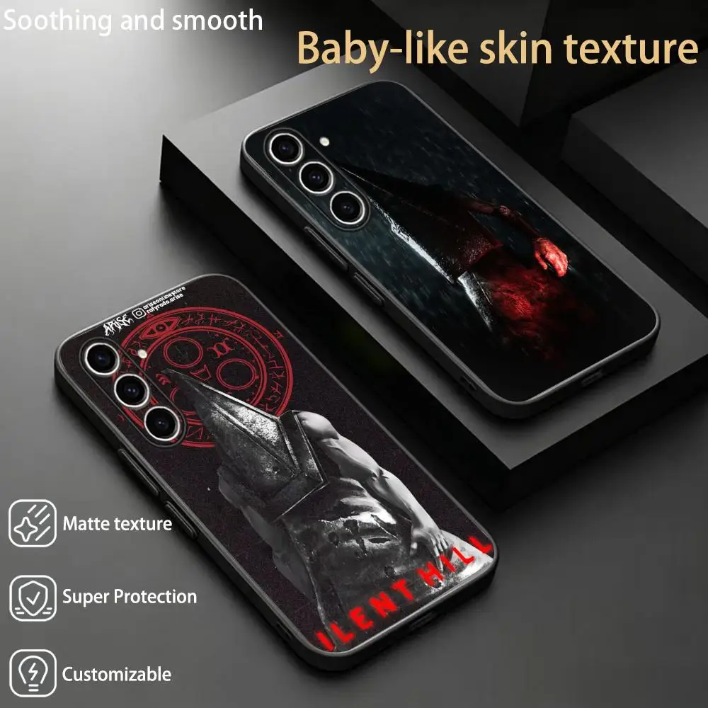 Classic thriller Pyramid Head poster  Phone Case For Samsung Galaxy S26 S25 S24 S23 S22 S21 Plus Ultra Note20 Soft Black