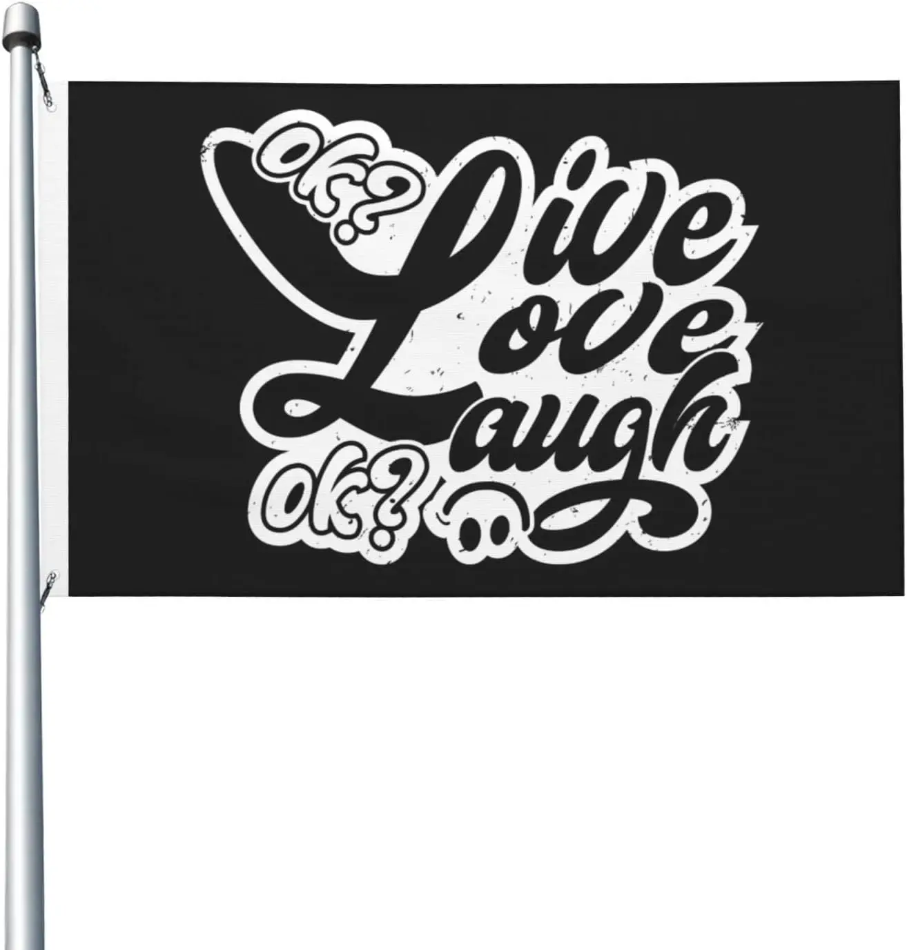 Flagicts 100% Polyester Live Love Laugh Flags