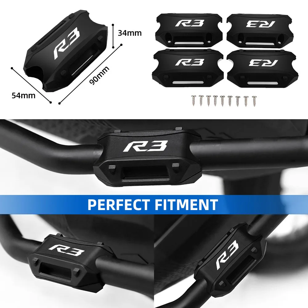 

Motorcycle 25mm Bumper Engine Guard Protector Block Crash Bar Decorative For YAMAHA YZF R3 YZF-R3 2015 2016 2017 2018 2019+