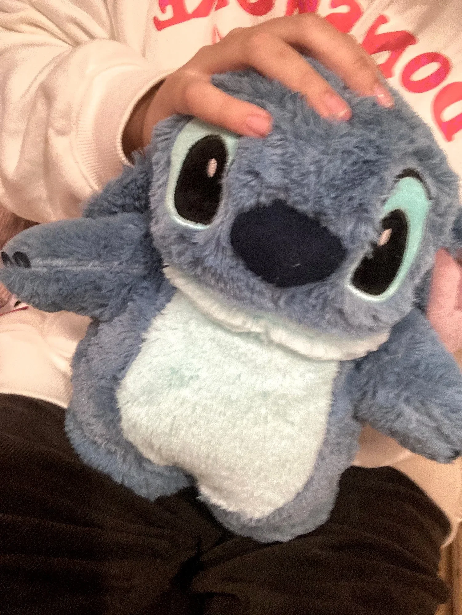 Stitch Angel Lotso botol air panas mewah botol Tangan hangat portabel tas tangan hangat tangan hadiah liburan untuk Girlfrien Monster